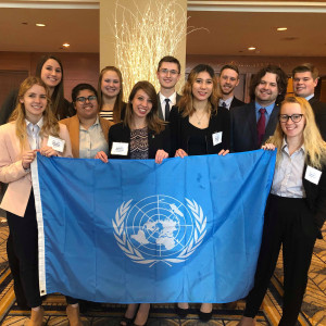 Model UN students at the 2018 American Model UN Conference in Chicago.