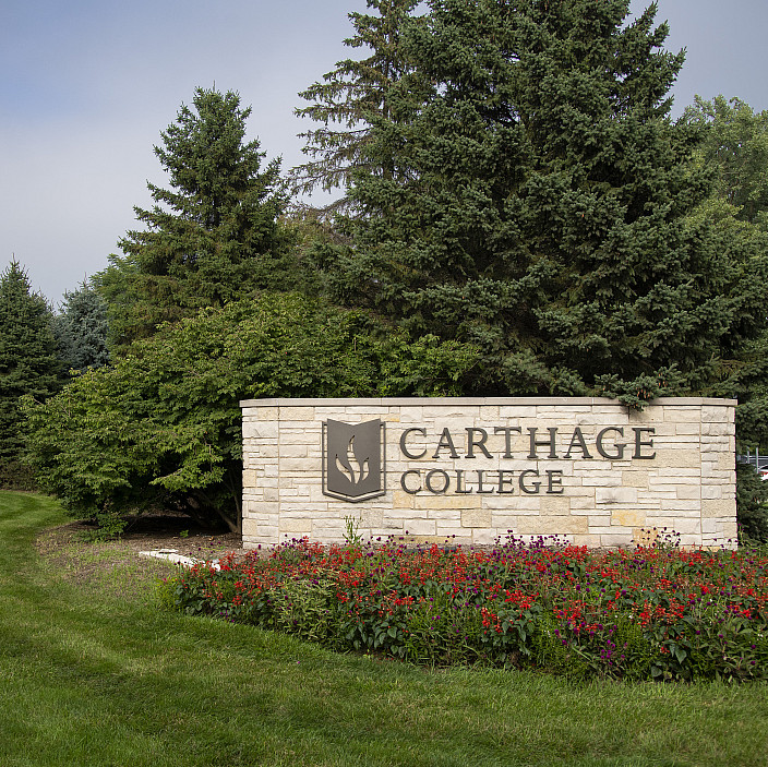 Carthage College sign