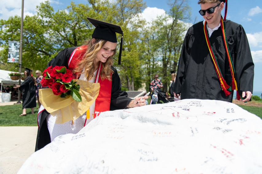 Because of COVID-19, Carthage's Class of 2020 Commencement looked a bit different. Graduates and ...